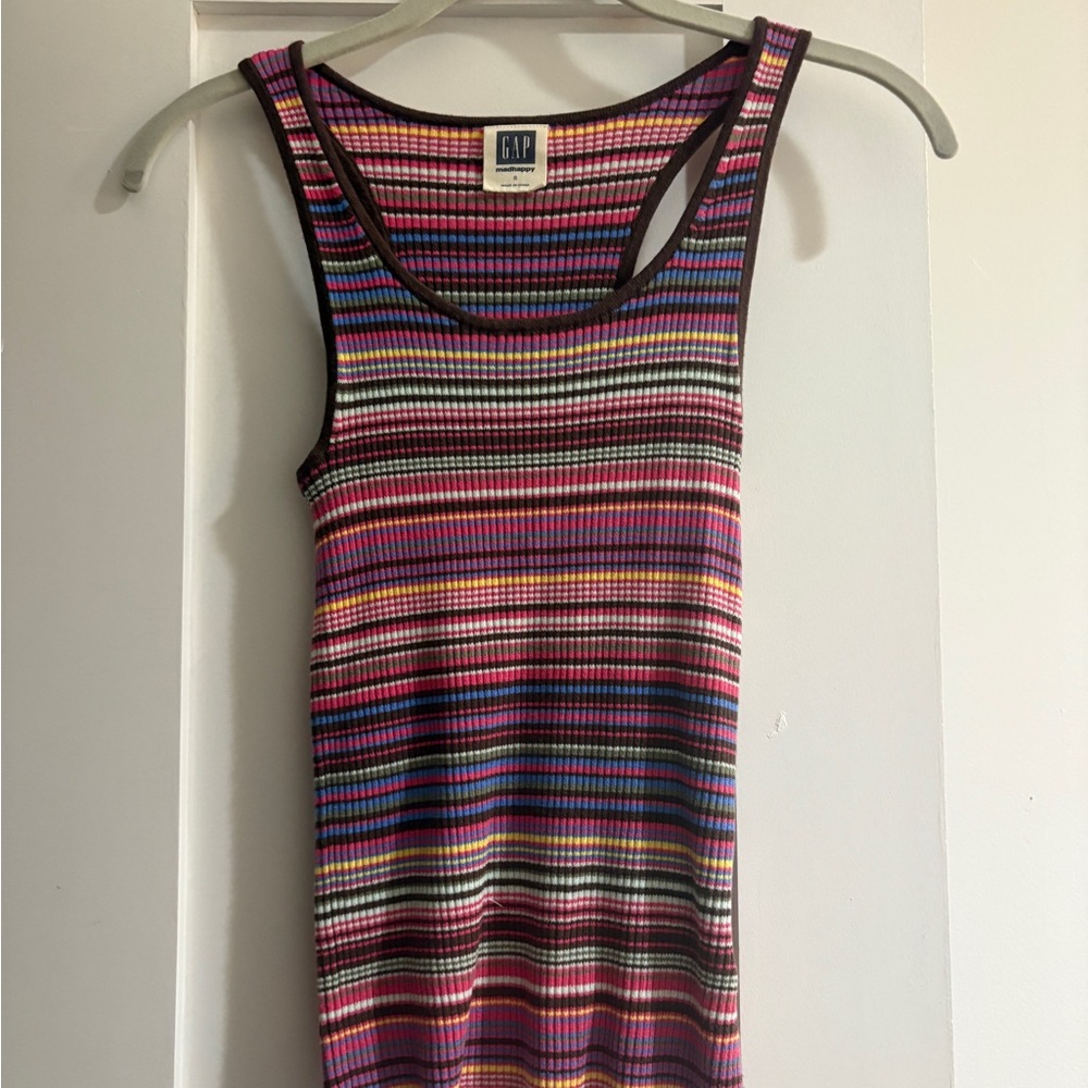 GAP x MadHappy Women's Colorful Striped Tank Top